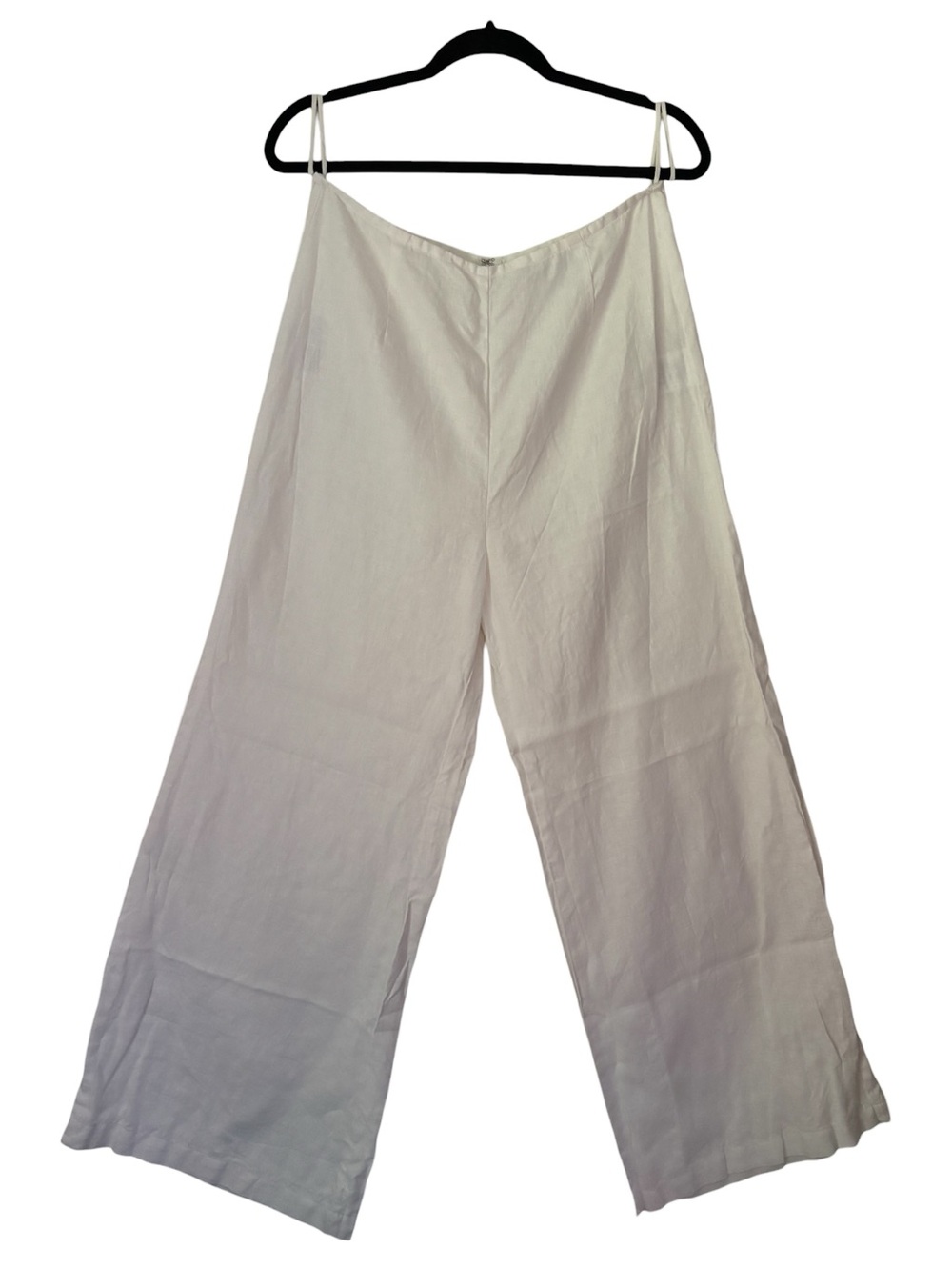Faithfull the Brand Ottavia Wide-Leg High Rise White Linen Pants